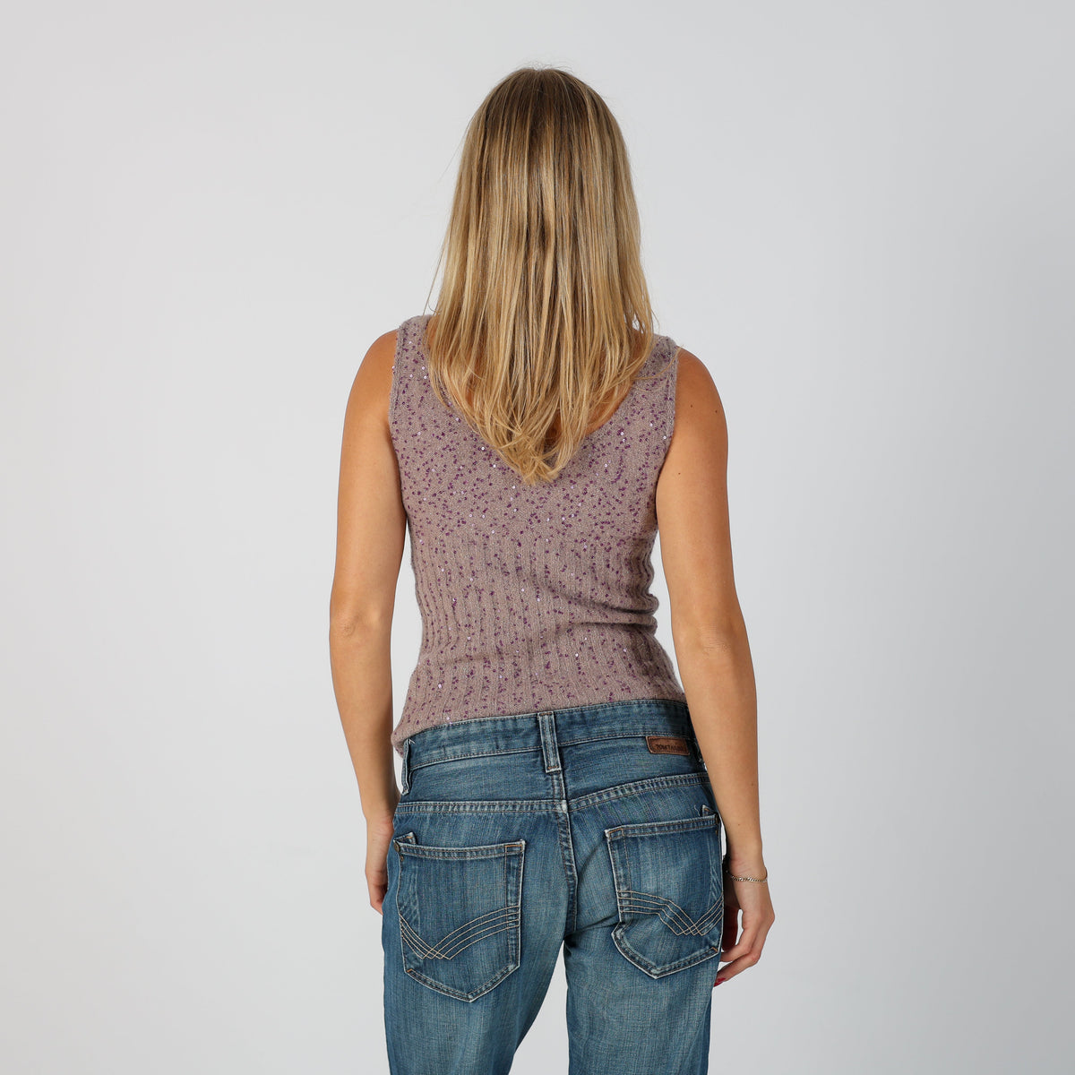 Lilac Purple Y2K Made in Italy Woven Vest (XS)
