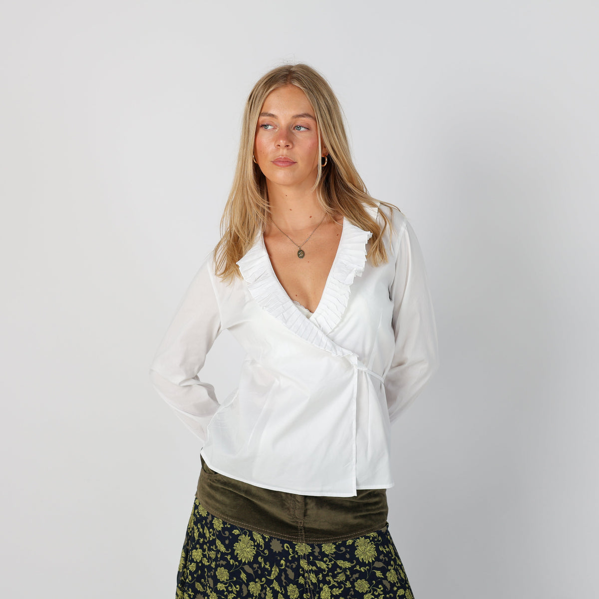 White Y2K Marella Blouse (S)