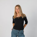 Black Y2K Camomilla Long Sleeve Top (S)