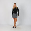 Grey Y2K Sisley Woven Mini Skirt (XS)