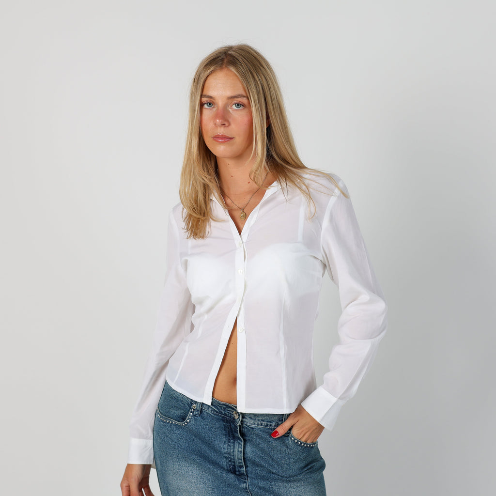 White Y2K Blouse (S)