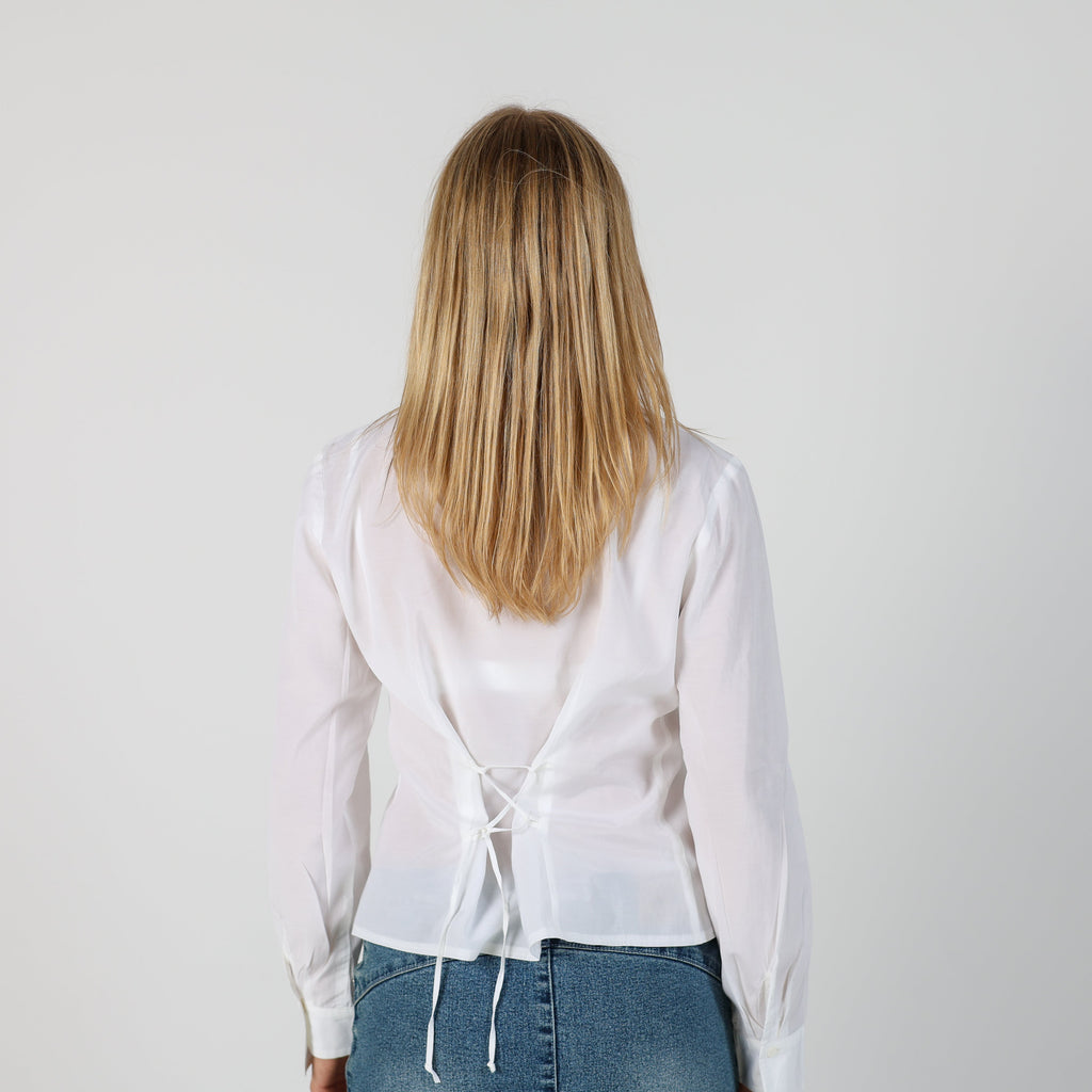 White Y2K Blouse (S)