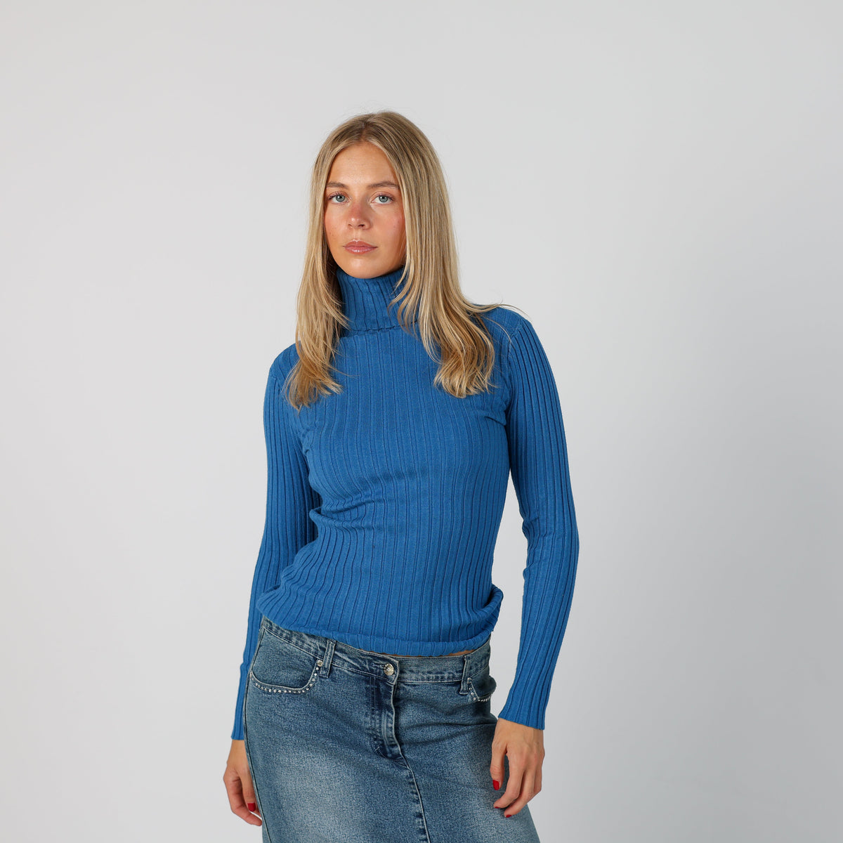 Blue Y2K Long Sleeve Top (S)