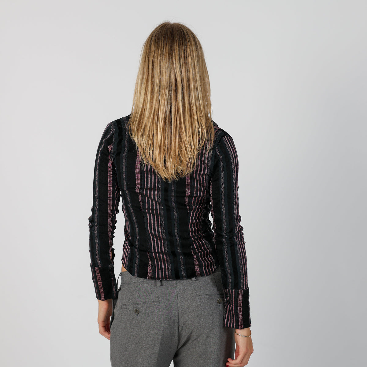 Black Y2K Long Sleeve Top (XS)