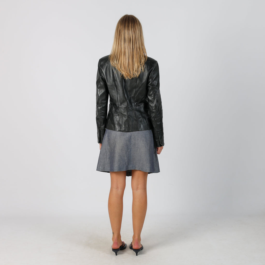 Grey Y2K Max&Co. Woven Mini Skirt (S)
