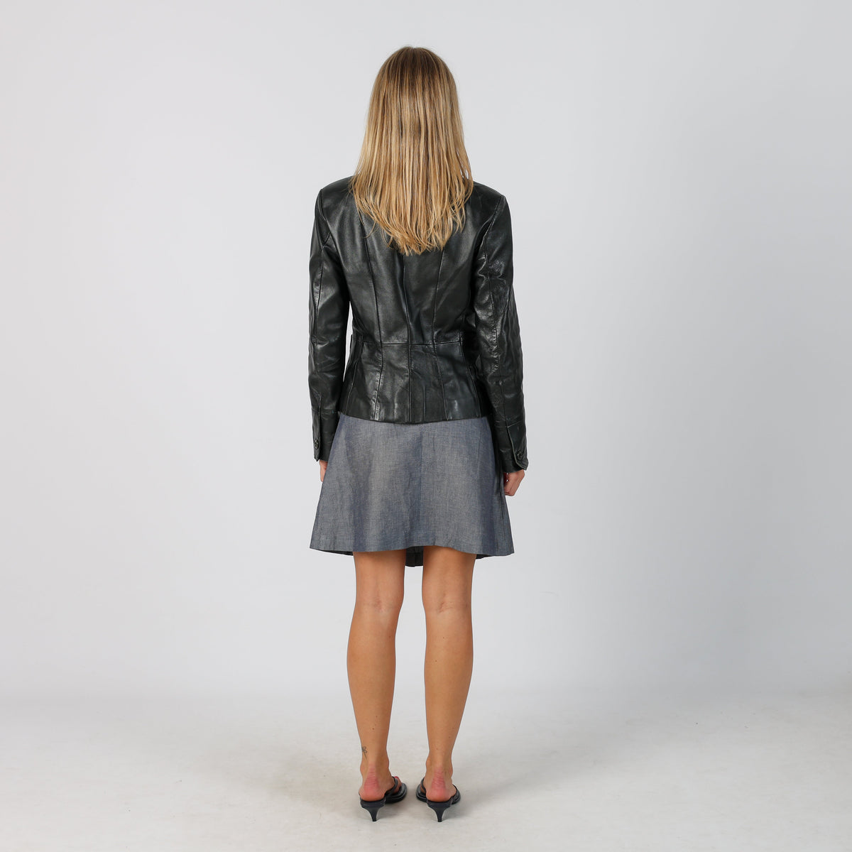 Grey Y2K Max&Co. Woven Mini Skirt (S)