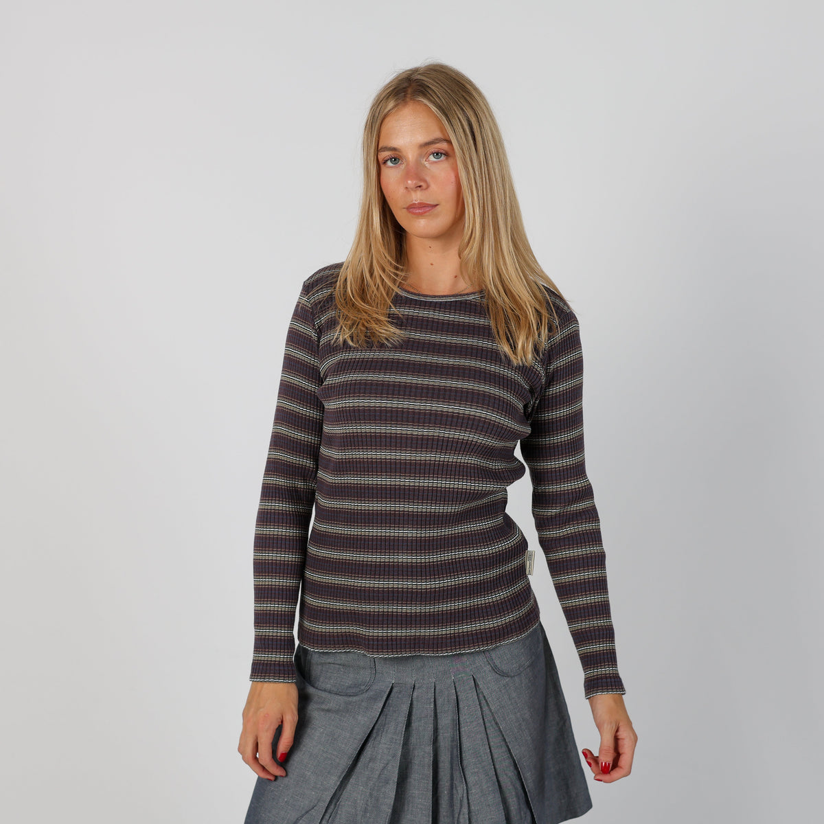 Brown Y2K Long Sleeve Top (S)