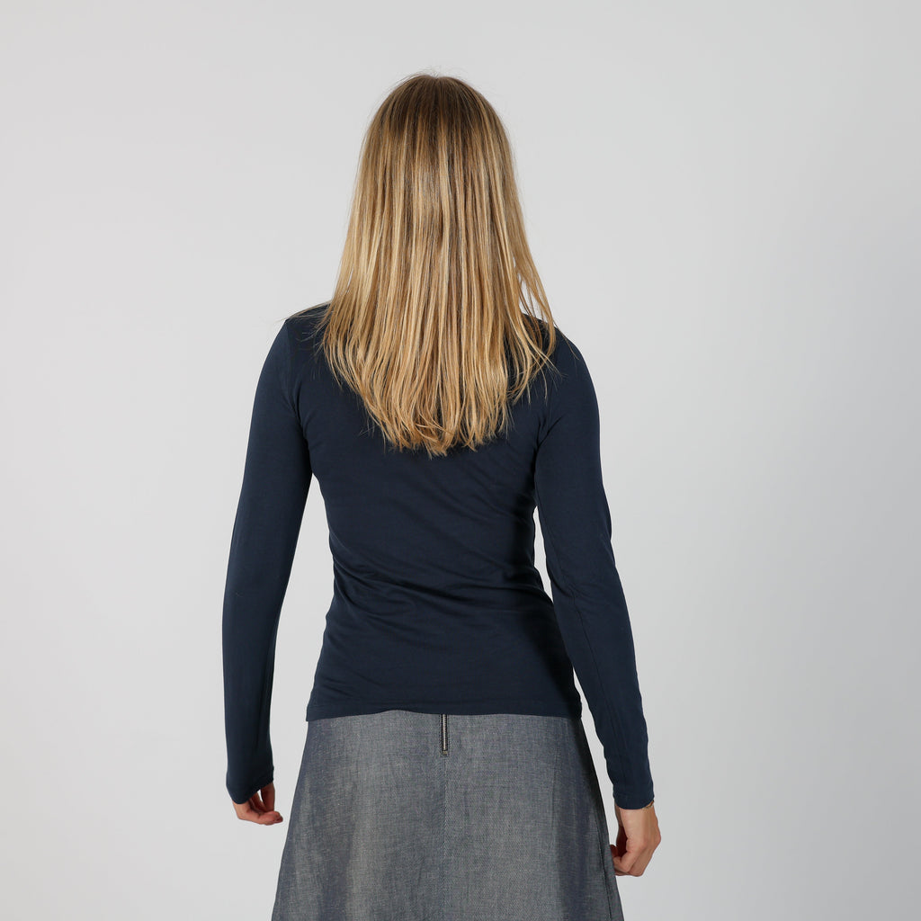 Blue Y2K Made in Italy Long Sleeve Top (S)
