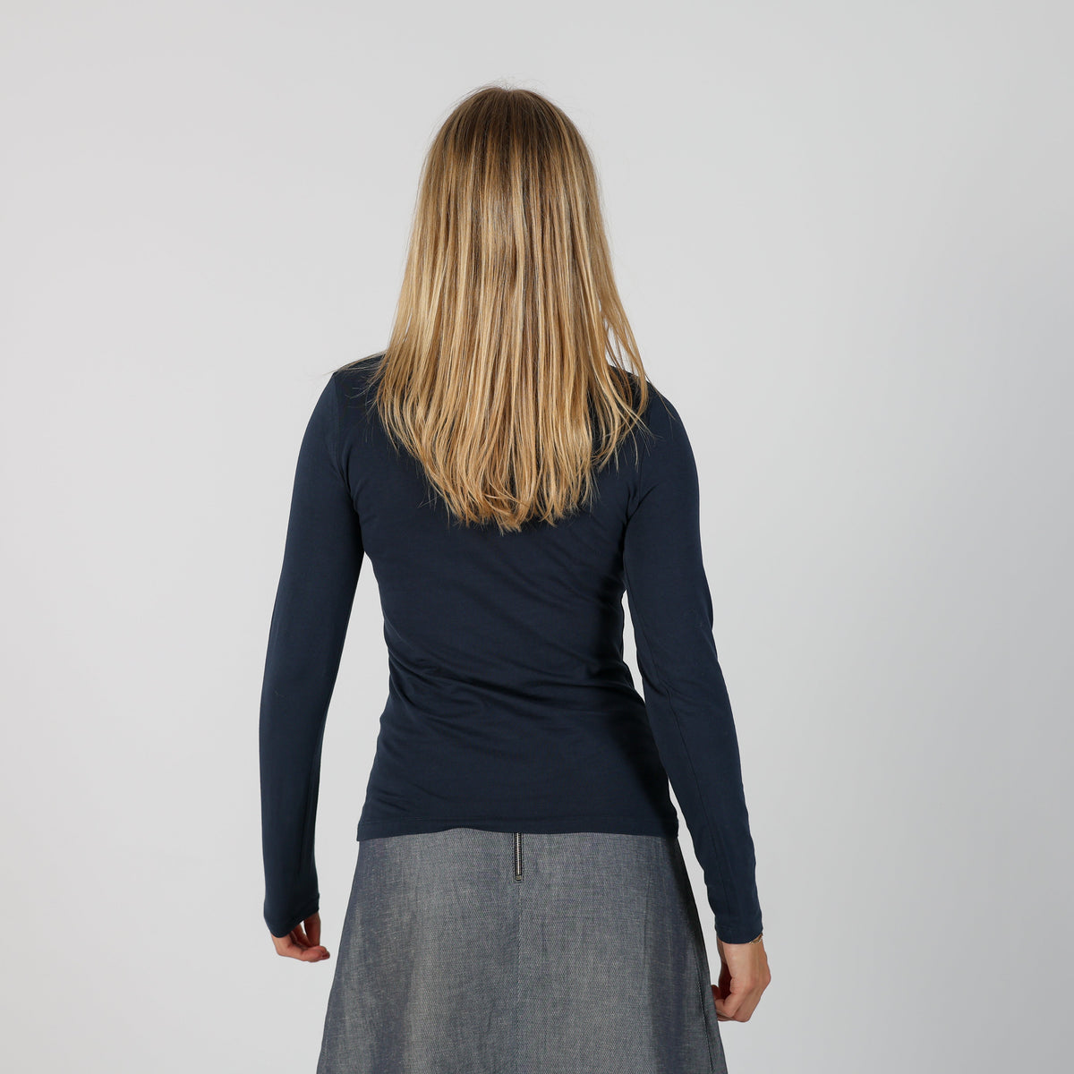 Blue Y2K Made in Italy Long Sleeve Top (S)