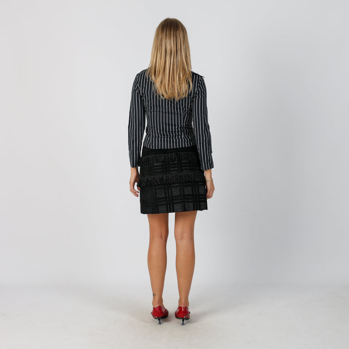 Black Y2K Liu Jo Woven Mini Skirt (S)