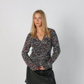 Black Y2K Knitted Top (M)