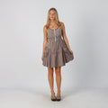 Grey Y2K Woven Mini Dress (S)