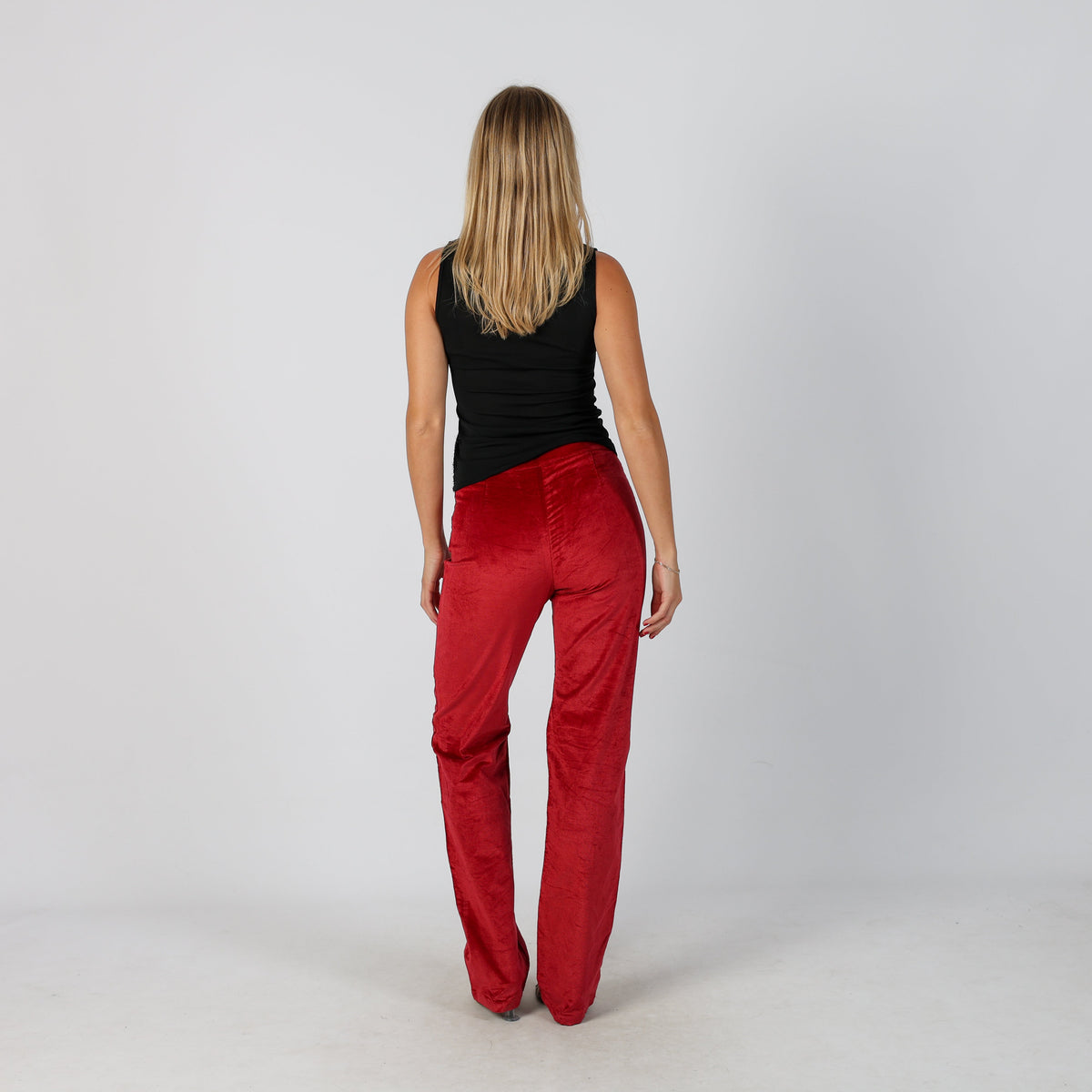 Red Y2K Made in Italy Casual Trousers (S)