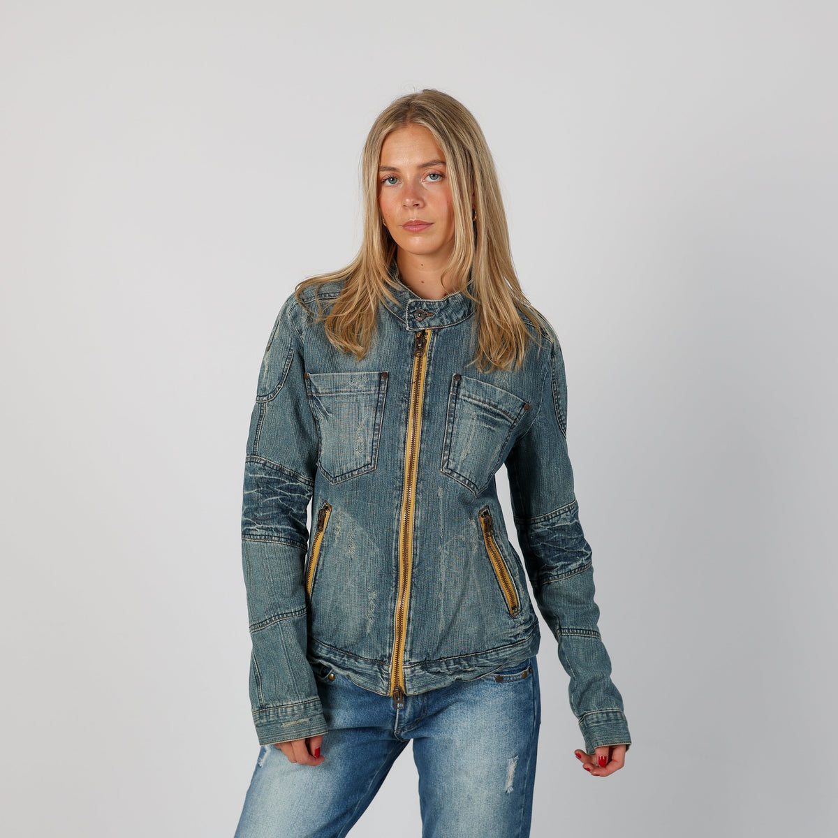 Blue Y2K Denim Jacket (M)