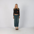 Blue Y2K Denim Maxi Skirt (S)