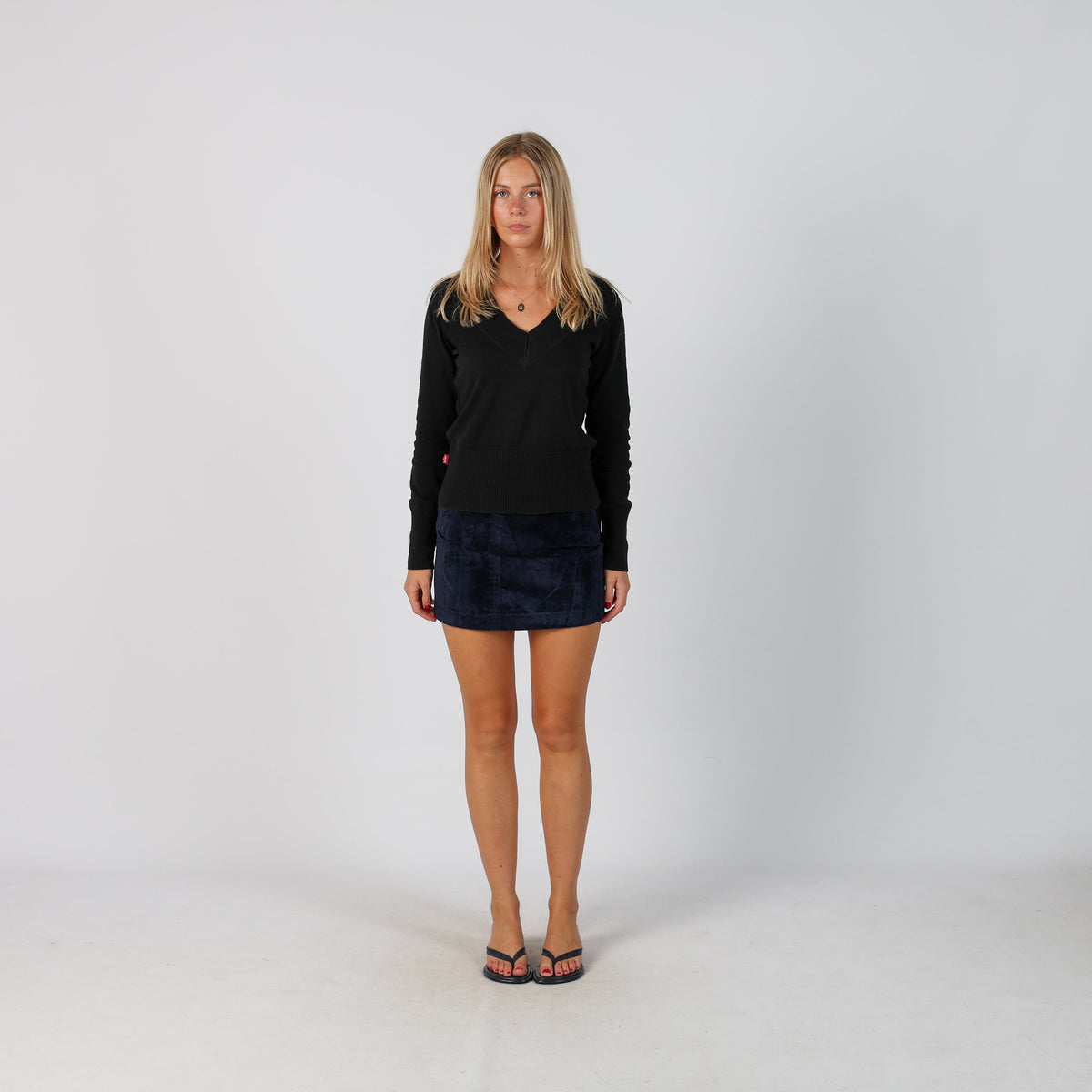Blue Y2K Woven Mini Skirt (S)