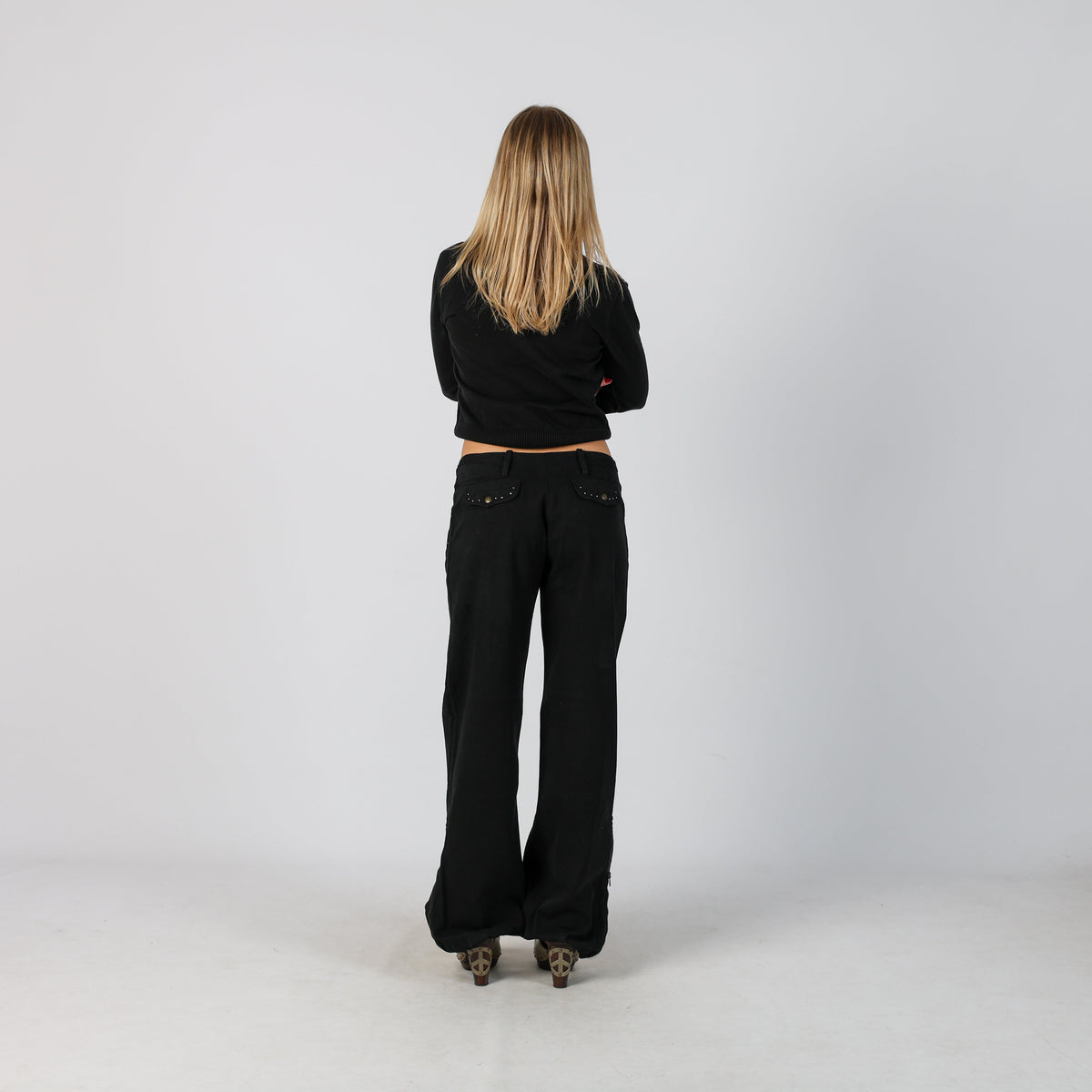 Black Y2K Casual Trousers (M)