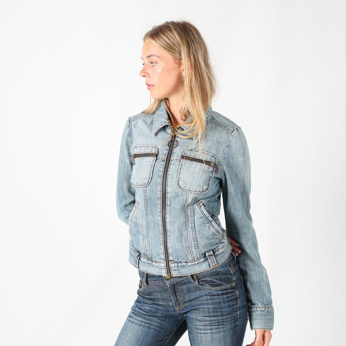 Light Blue 90s Miss Sixty Denim Jacket (S)