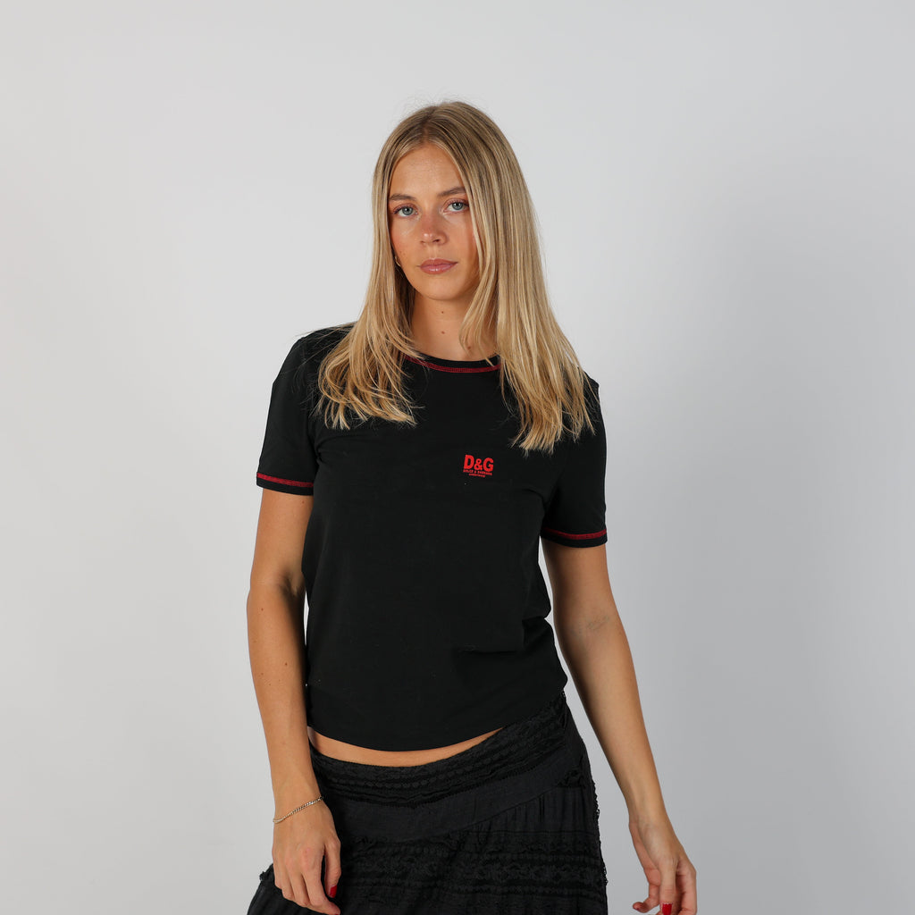 Black Y2K Dolce & Gabbana T-shirt (S)