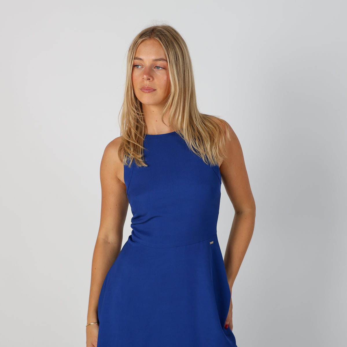 Blue Y2K Armani Woven Mini Dress (S)
