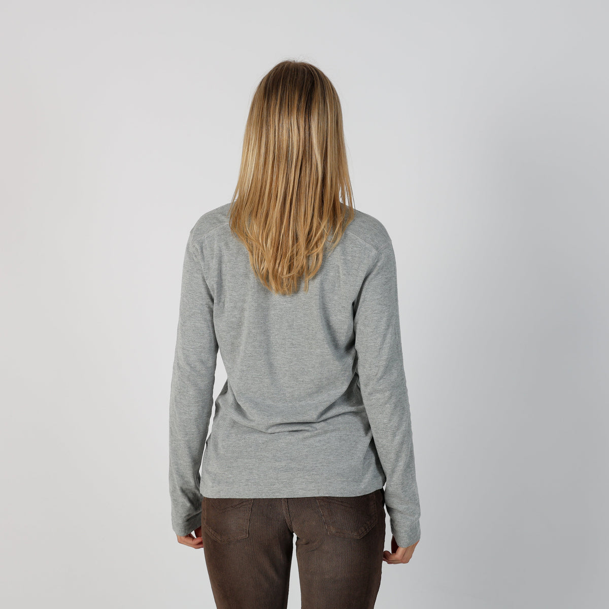 Light Grey Y2K GAS Long Sleeve Top (S)