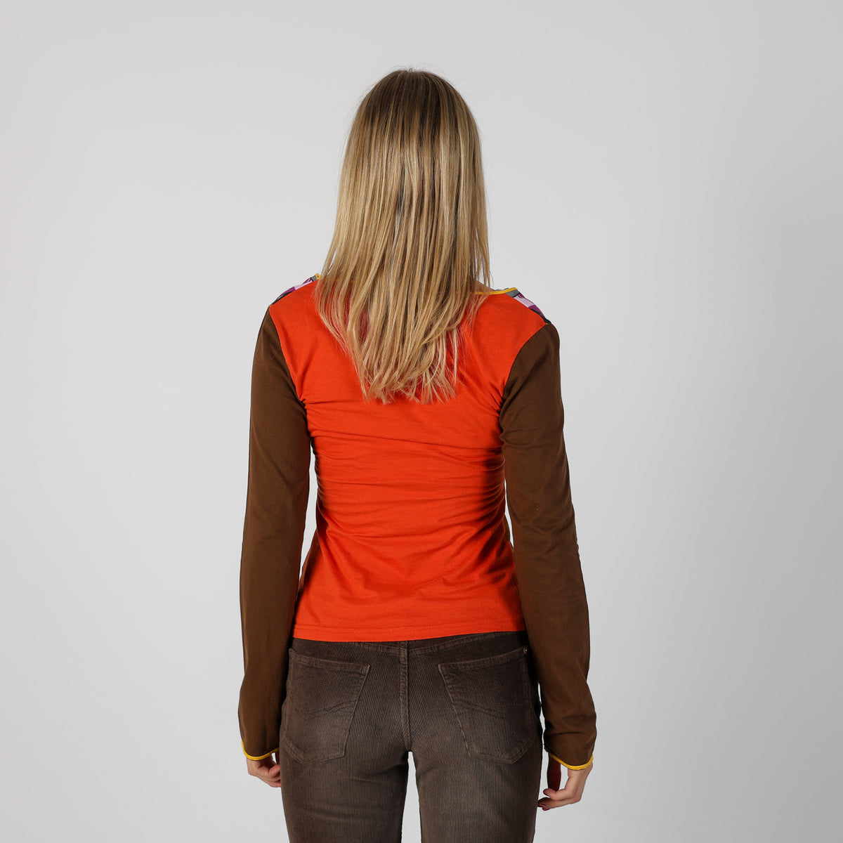 Brown Y2K Long Sleeve Top (S)