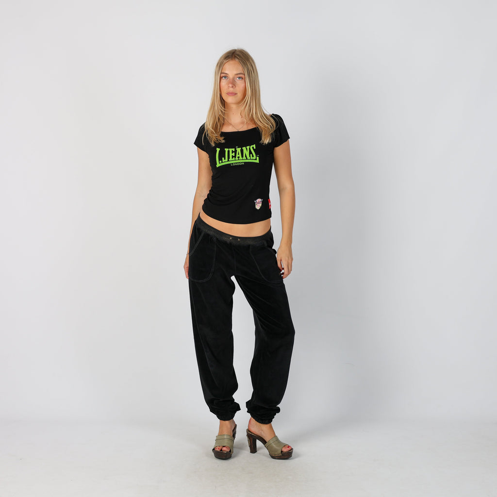Black Y2K Just Cavalli Casual Trousers (S)