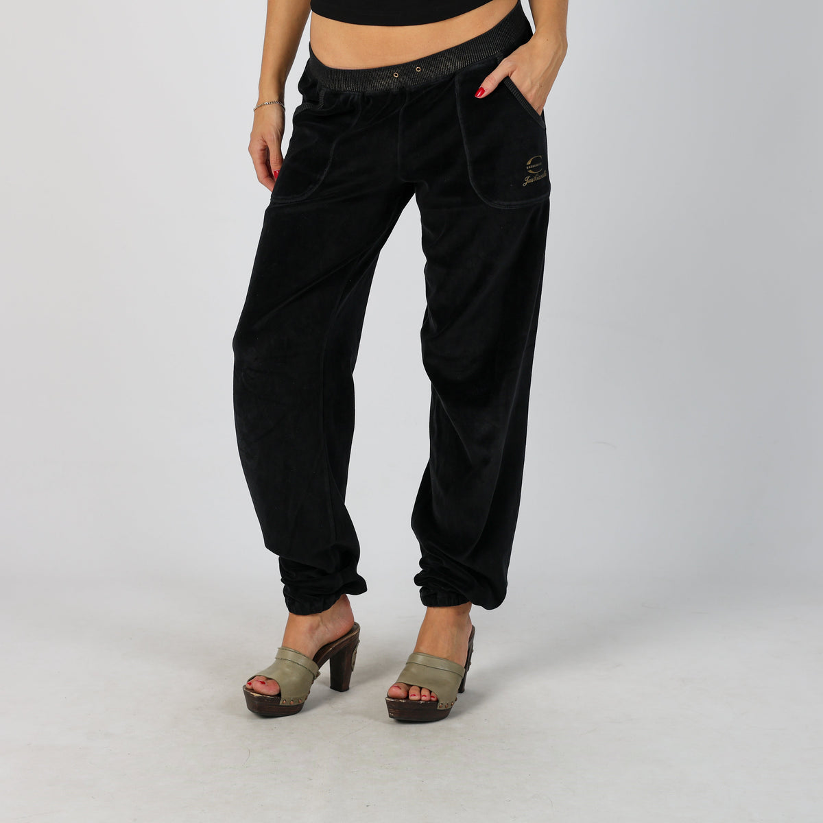 Black Y2K Just Cavalli Casual Trousers (S)