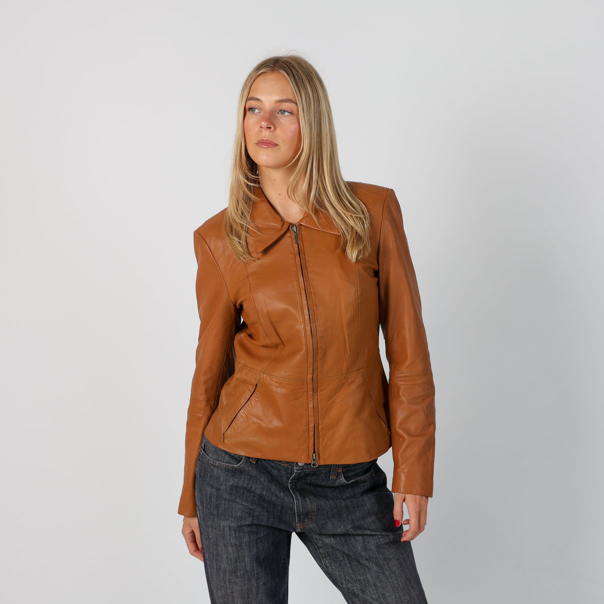 Bronze Y2K Madeleine Leather Jacket (S)