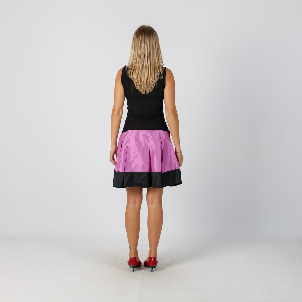 Lilac Purple Y2K Patrizia Pepe Woven Midi Skirt (XS)