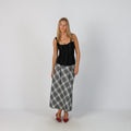 Black Y2K Made in Italy Woven Maxi Skirt (S)