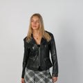 Black Y2K Made in Italy Leather Jacket (S)