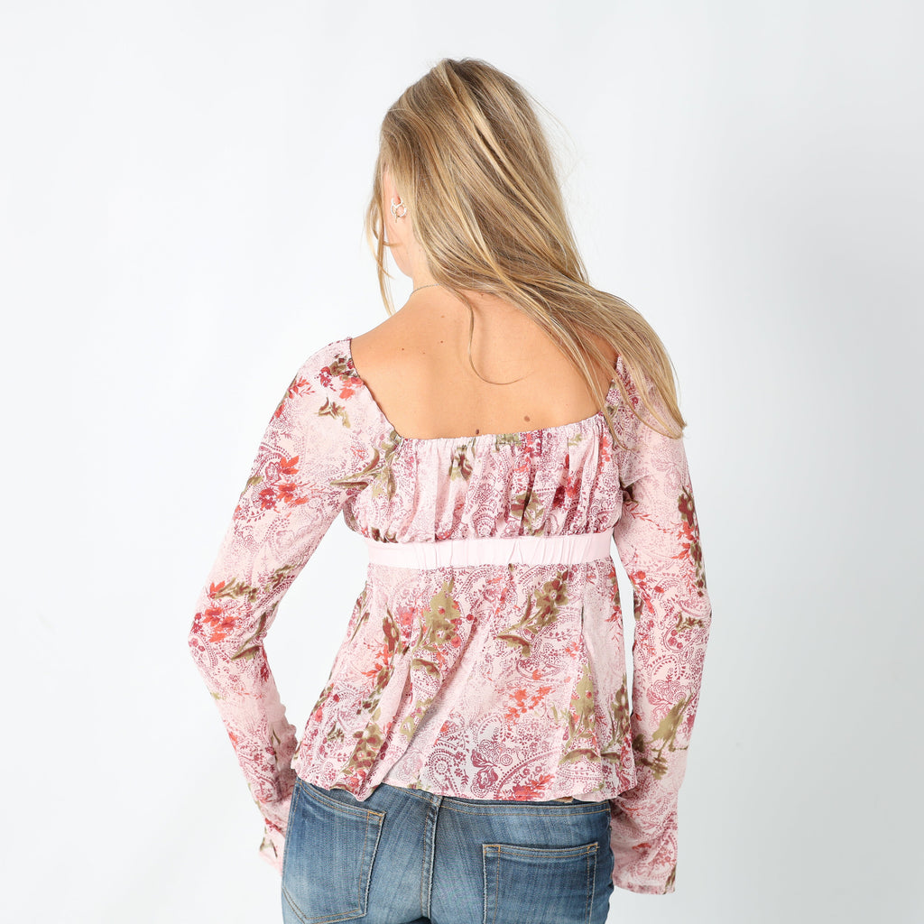 Baby Pink Y2K Kimchi Blue Blouse (XS)
