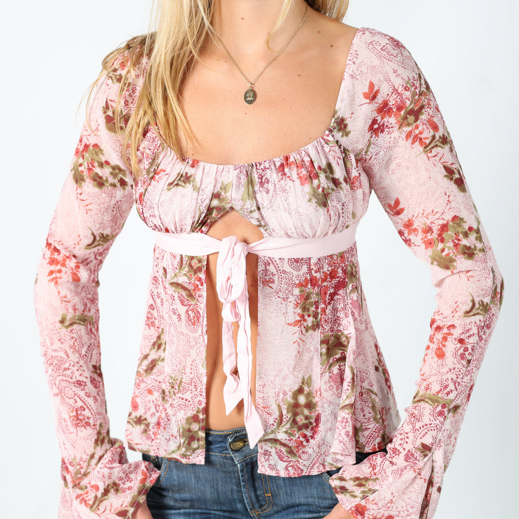 Baby Pink Y2K Kimchi Blue Blouse (XS)