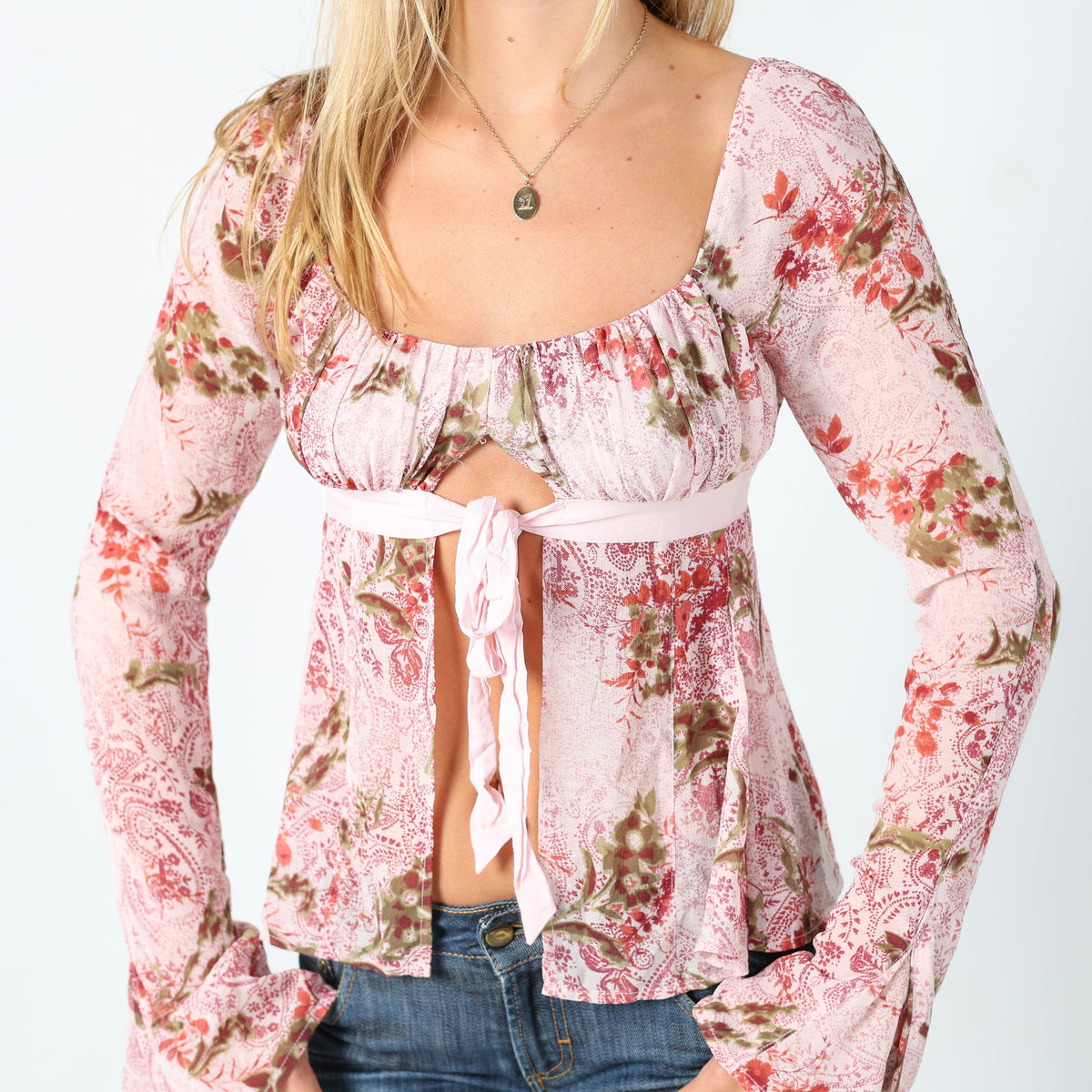 Baby Pink Y2K Kimchi Blue Blouse (XS)