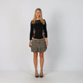 Brown Y2K Woven Mini Skirt (L)