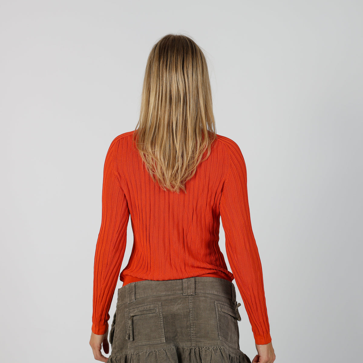 Orange Y2K Long Sleeve Top (S)
