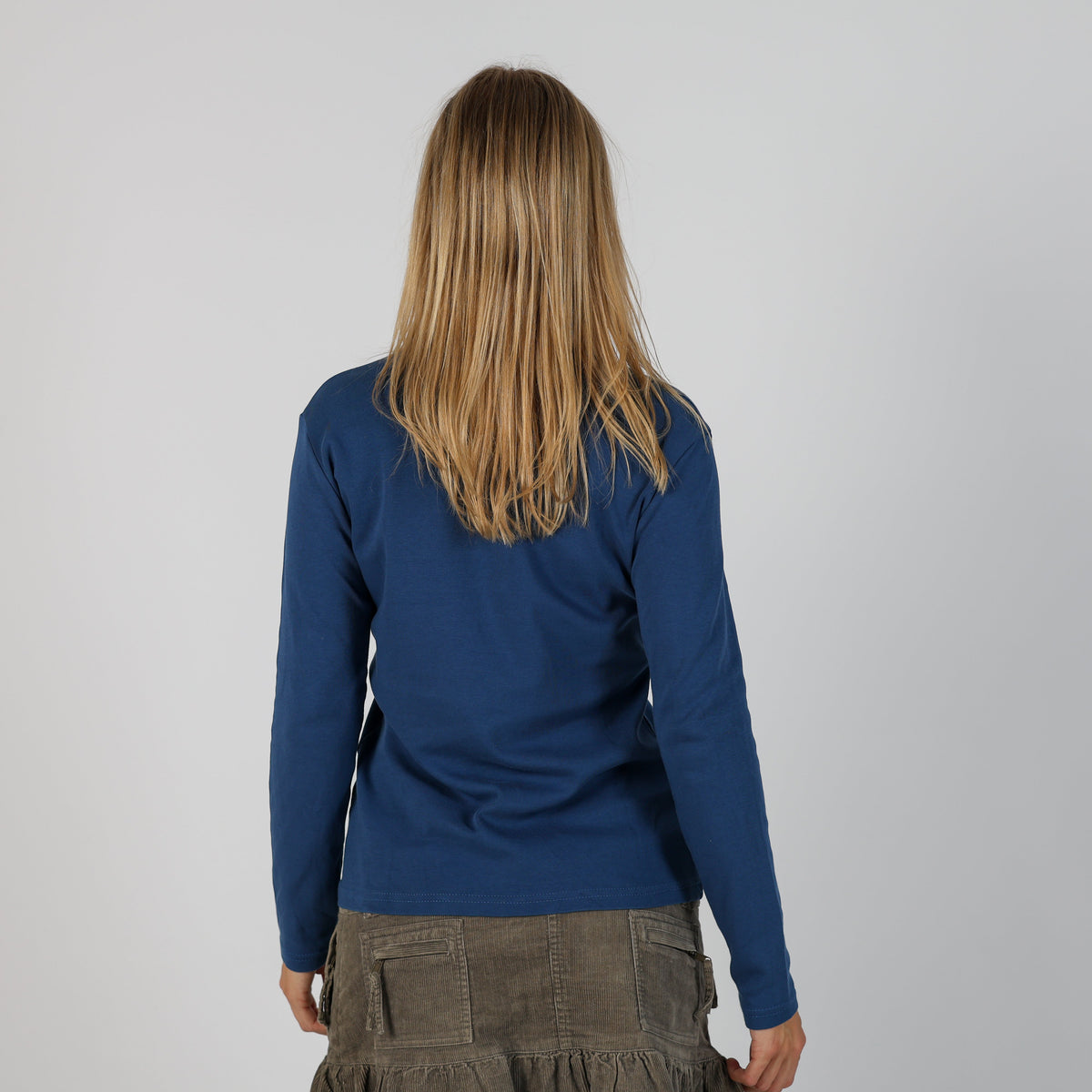 Blue Y2K Pierre Cardin Long Sleeve Top (S)