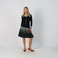 Grey Y2K Luisa Spagnoli Woven Midi Skirt (XS)