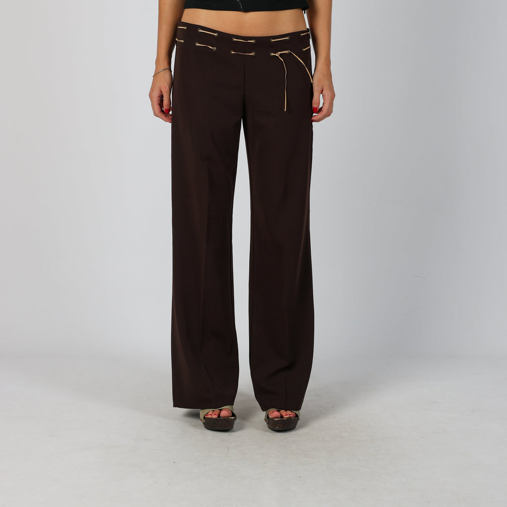 Brown Y2K Casual Trousers (M)