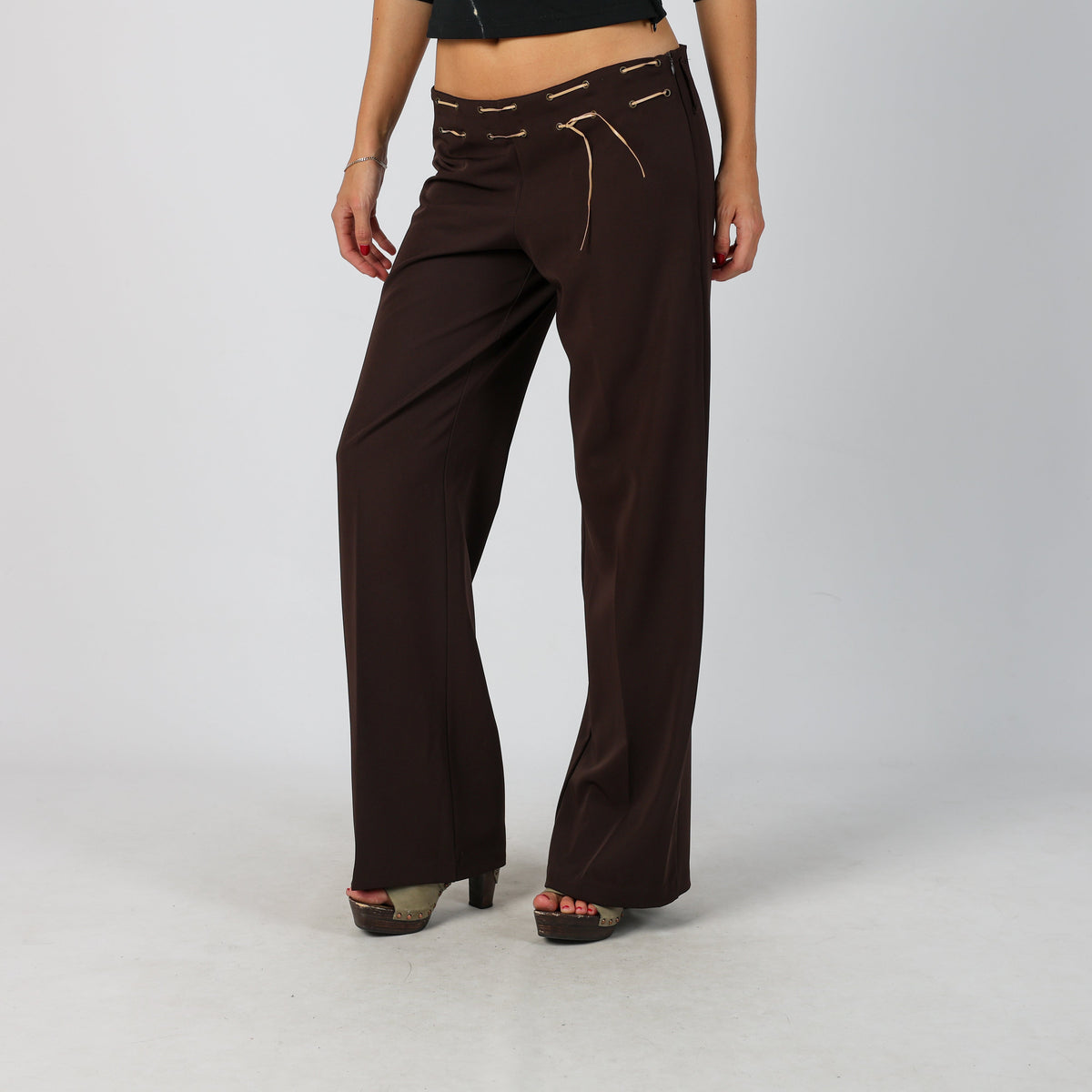Brown Y2K Casual Trousers (M)