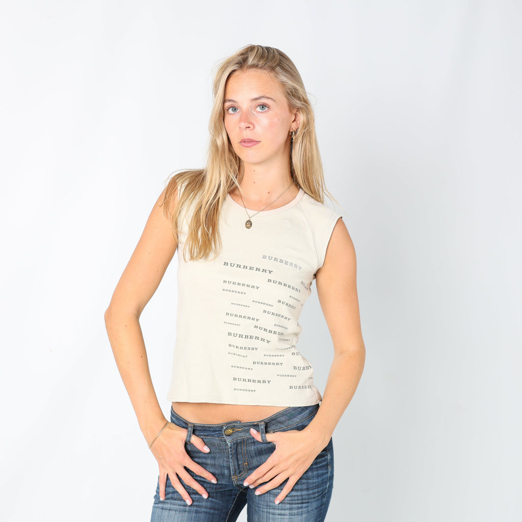 Beige Y2K Burberry T-shirt (S)