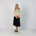 Blue Y2K Made in Italy Woven Midi Skirt (L)