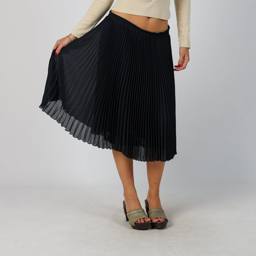 Blue Y2K Made in Italy Woven Midi Skirt (L)
