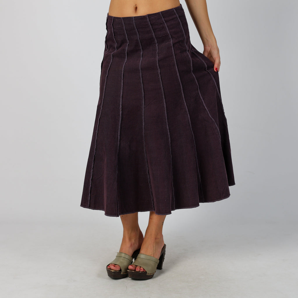 Purple Y2K Jacqueline Riu Woven Maxi Skirt (S)