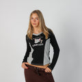 Black Y2K Made in Italy Long Sleeve Top Tom and Jerry (S)
