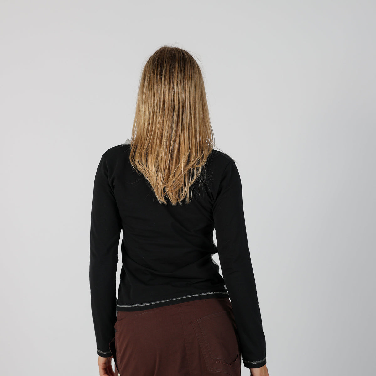 Black Y2K Made in Italy Long Sleeve Top Tom and Jerry (S)