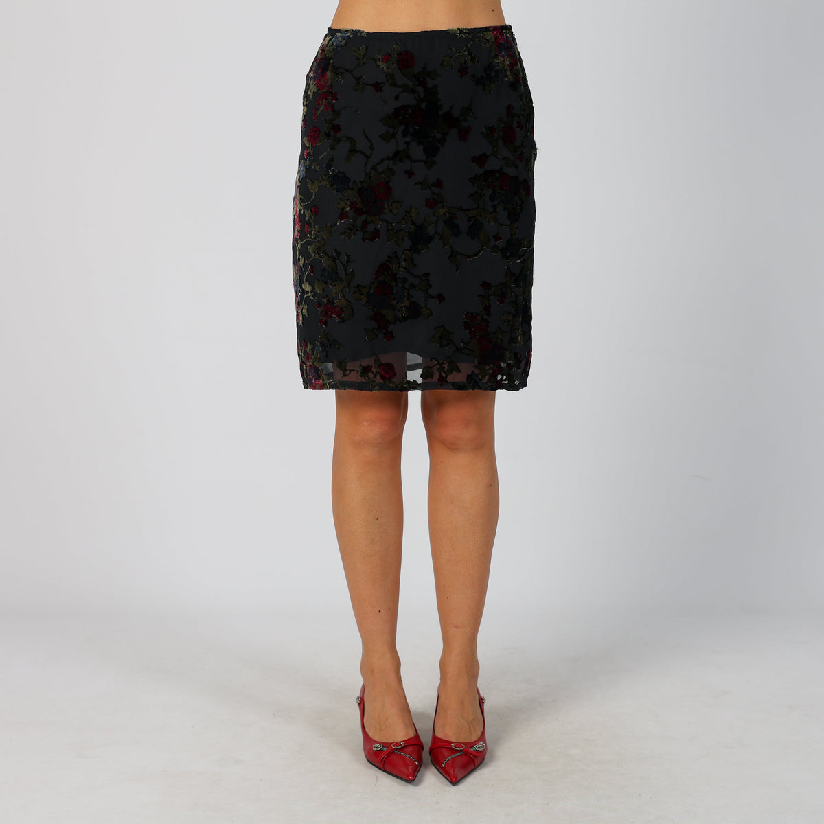 Black Y2K Patrizia Pepe Woven Midi Skirt (XS)