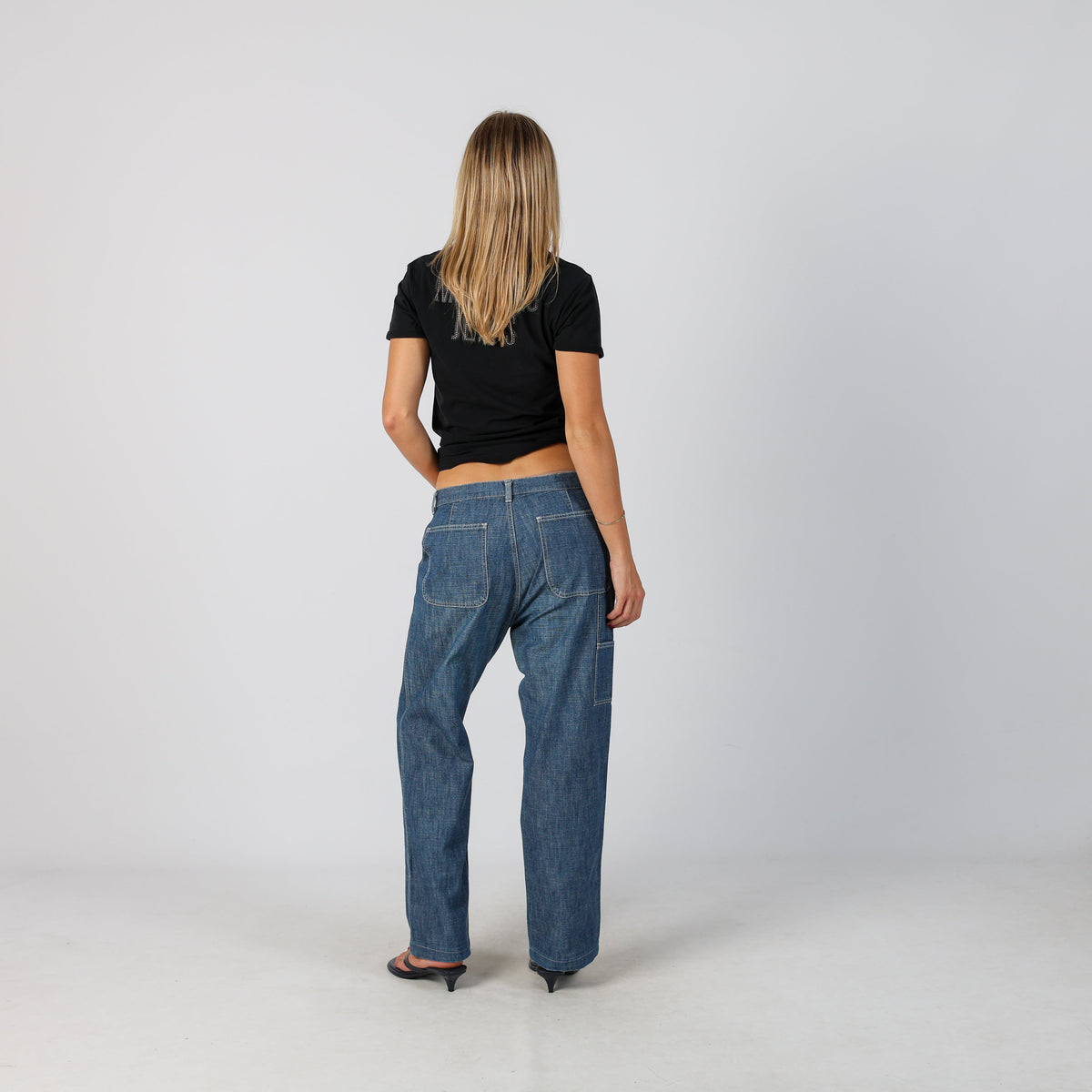 Blue Y2K United Colors of Benetton Baggy Jeans (M)