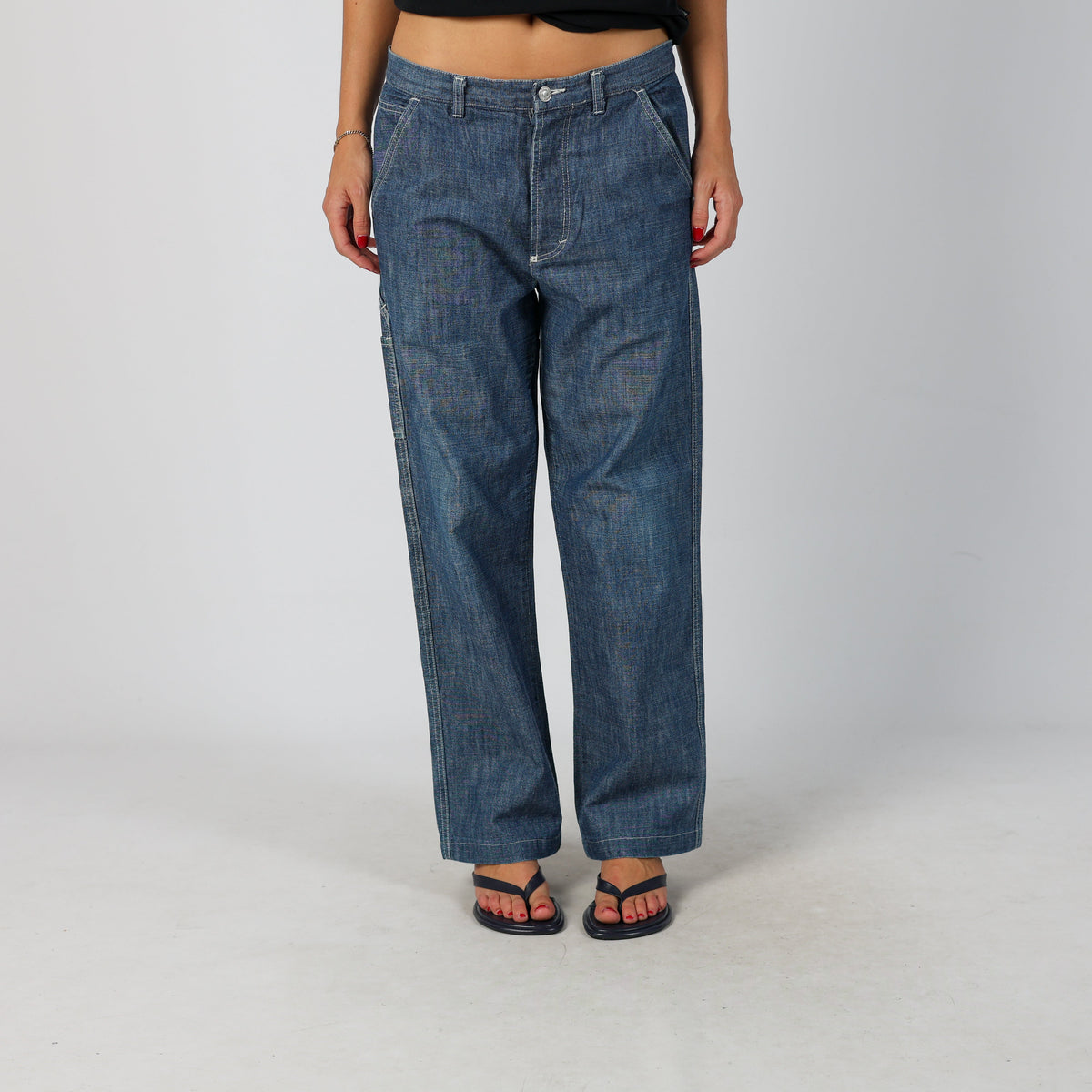 Blue Y2K United Colors of Benetton Baggy Jeans (M)